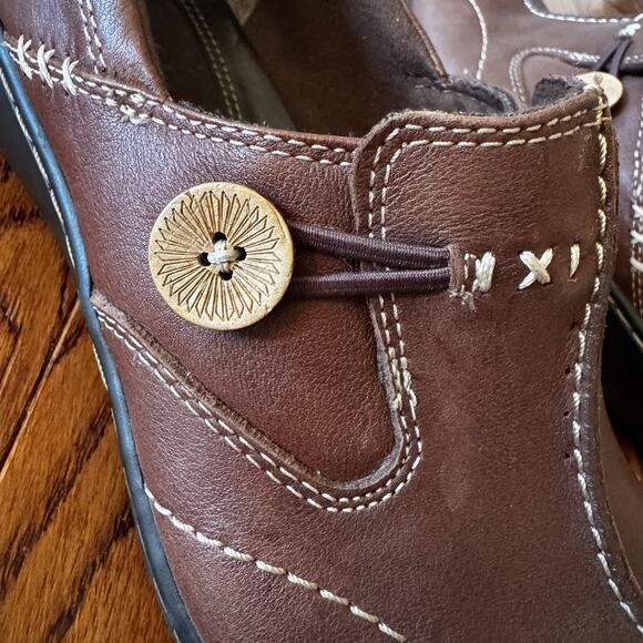 Clarks Bendables Loafers Womens Shoes Size 8 Brown Leather Comfort Stretch 35063 - Picture 13 of 16